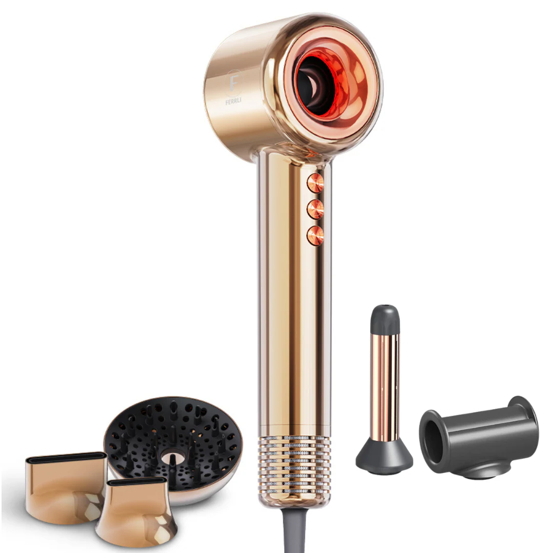 FERRLI IONIC ultra-light and ultra-quiet dryer (gold)